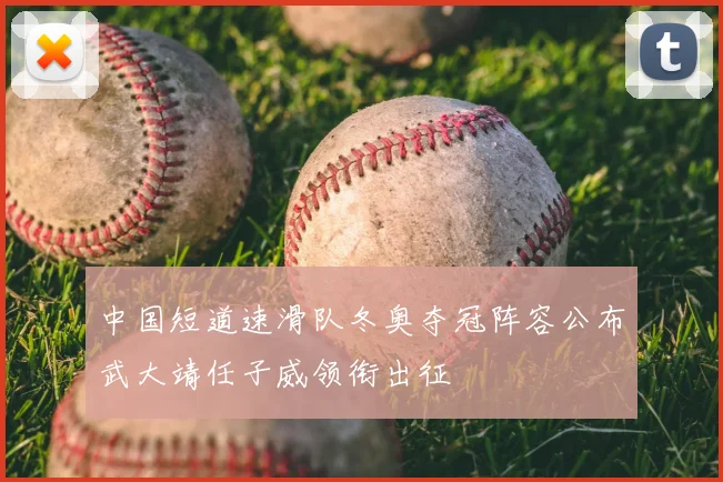 中国短道速滑队冬奥夺冠阵容公布武大靖任子威领衔出征